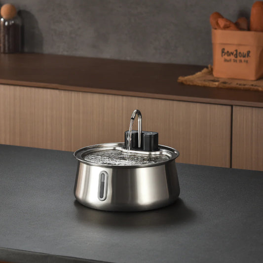 Friendlyfurr - Stainless Steel Wireless Pet Water Fountain