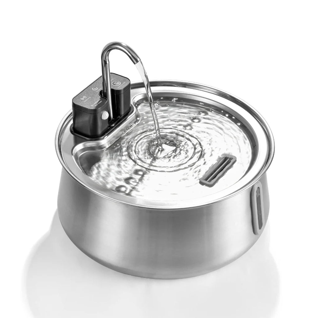 Friendlyfurr - Stainless Steel Wireless Pet Water Fountain