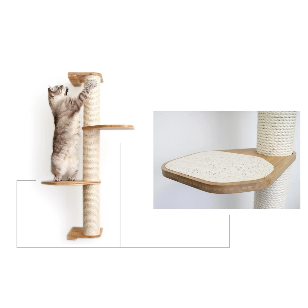 Wall Mounted Cat Climbing Pole - Sisal