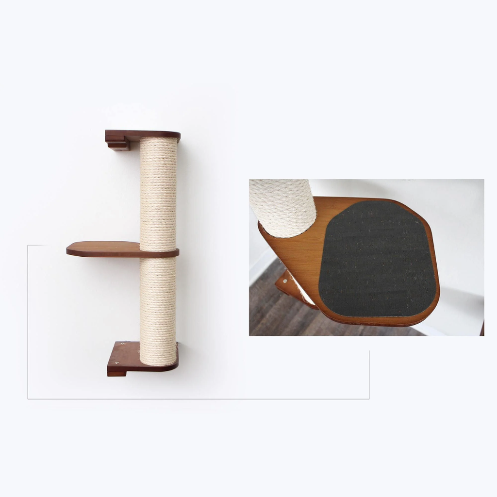 Wall Mounted Cat Climbing Pole - Sisal