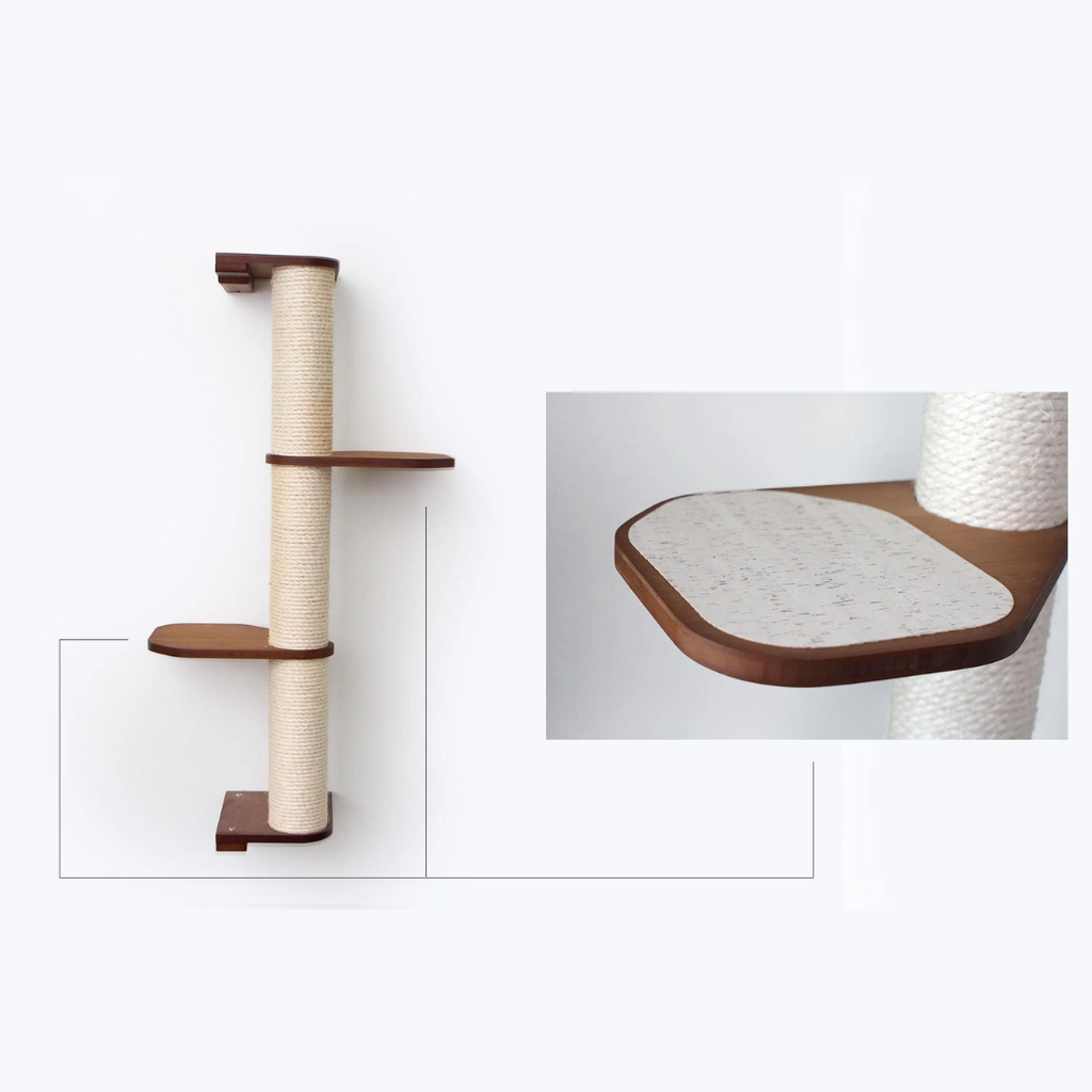 Wall Mounted Cat Climbing Pole - Sisal