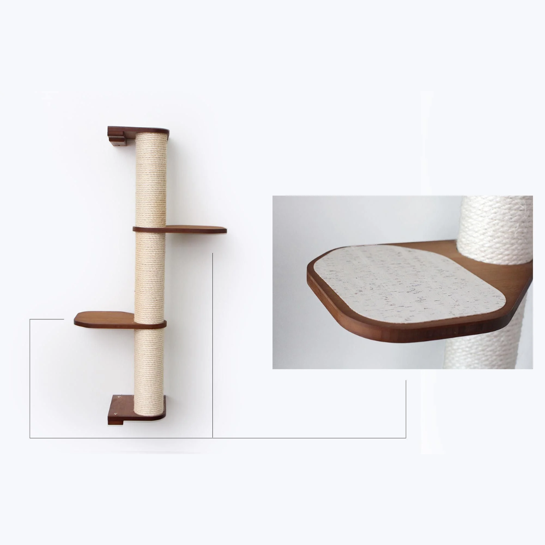 Wall Mounted Cat Climbing Pole - Sisal