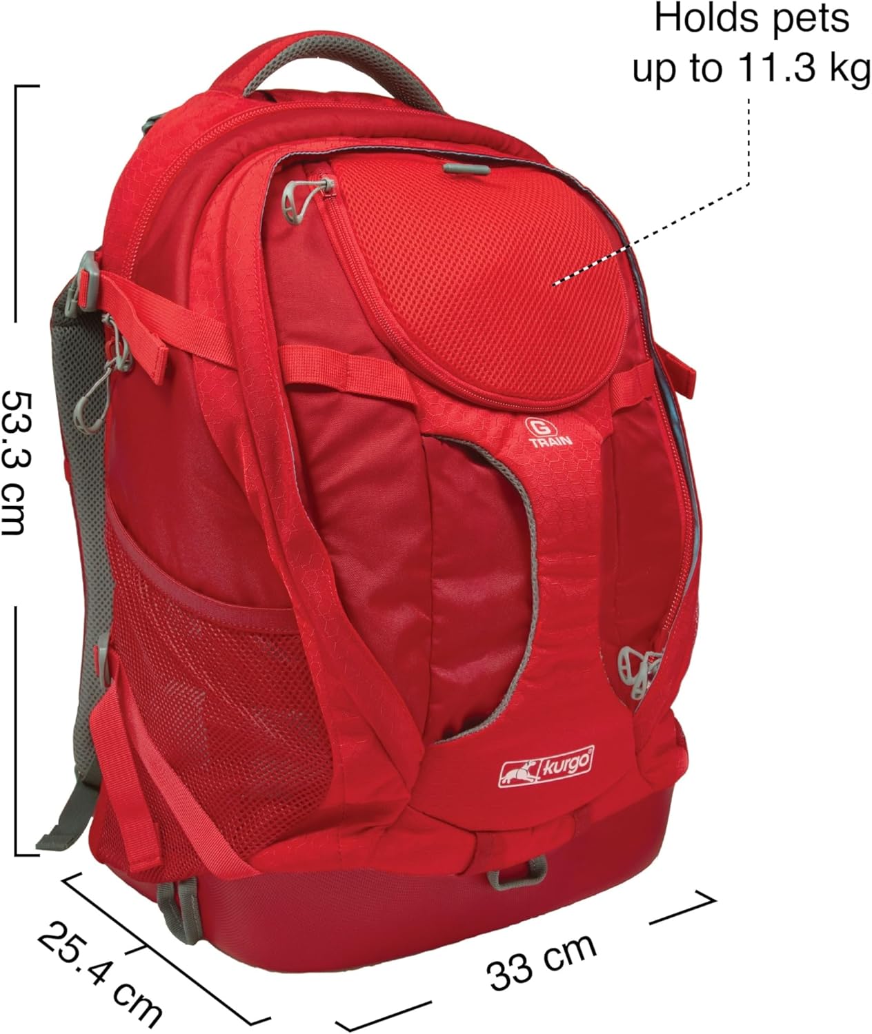 Kurgo G-Train Dog Carrier Red Backpack