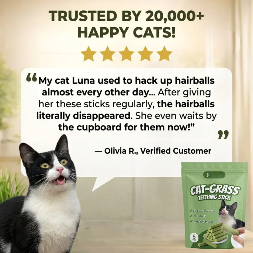 Cats’ Favorite Grass Teething Stick