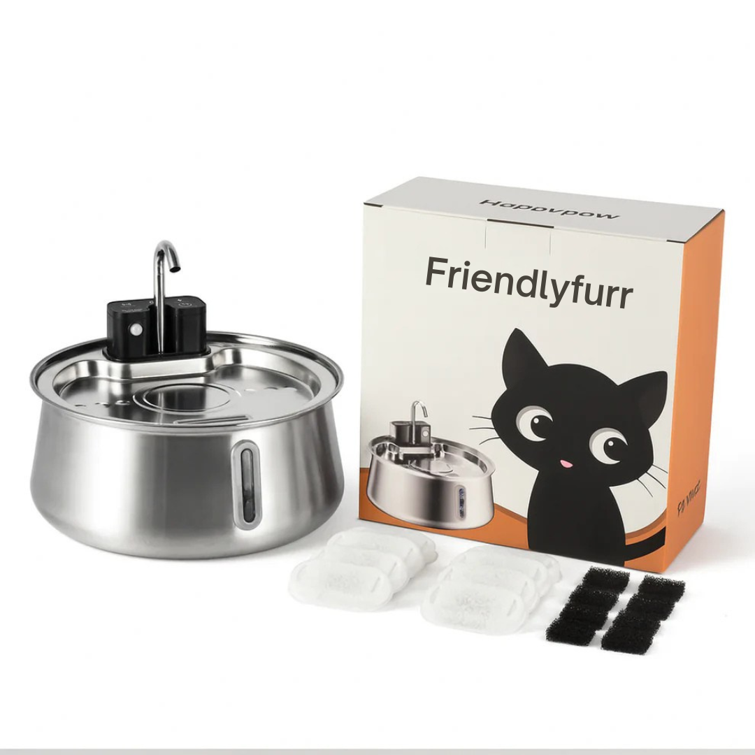 Friendlyfurr - Stainless Steel Wireless Pet Water Fountain