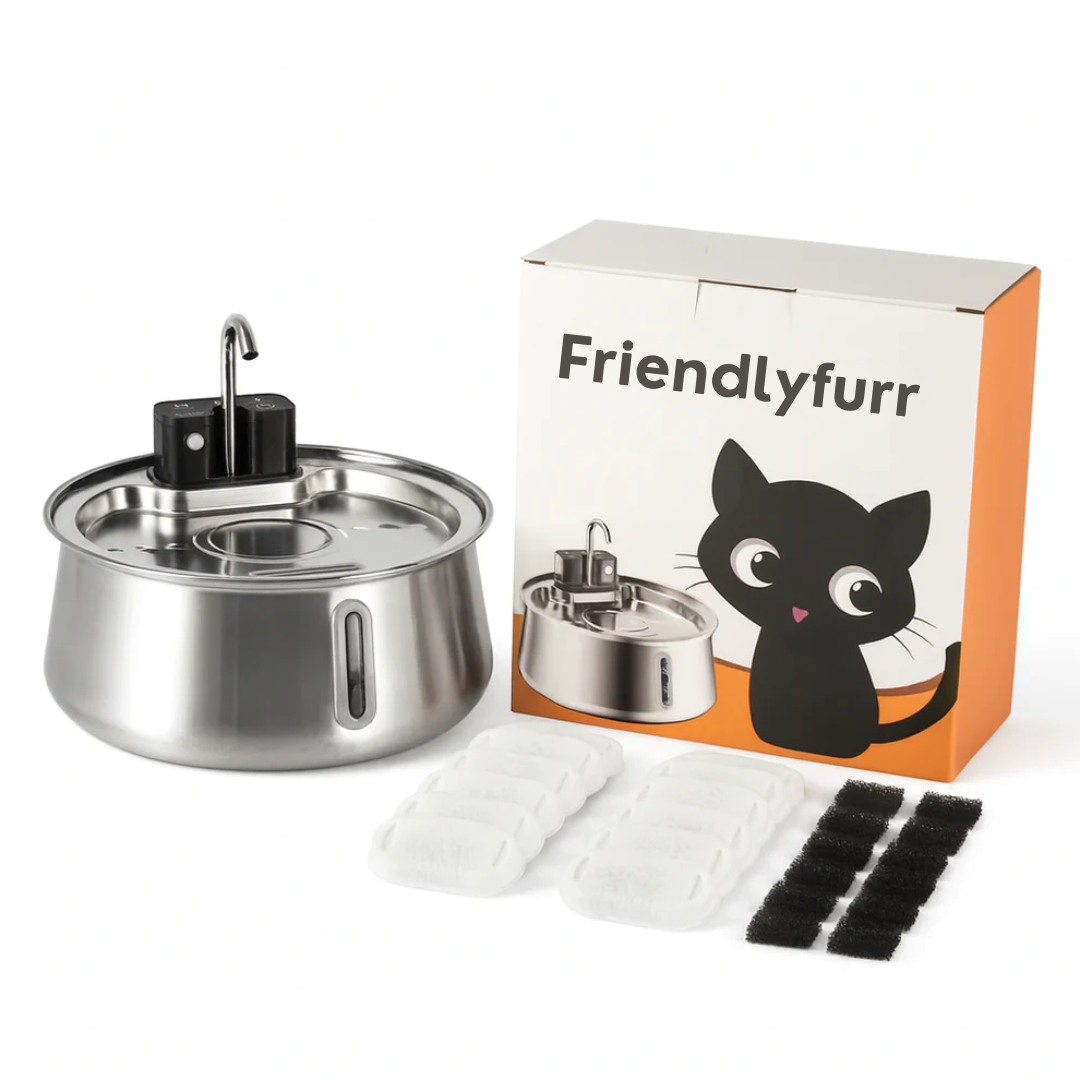 Friendlyfurr - Stainless Steel Wireless Pet Water Fountain