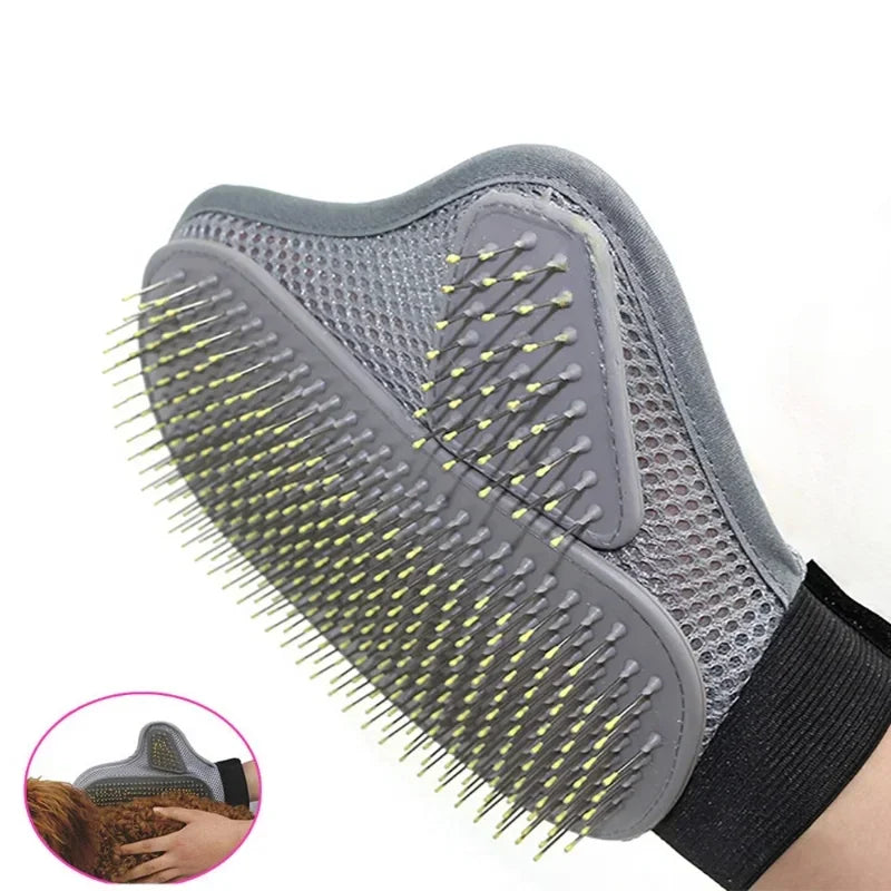 Pet Grooming Glove – Hair Removal & Bathing Brush