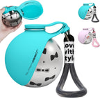 2 in 1 stainless steel portable dog bowl